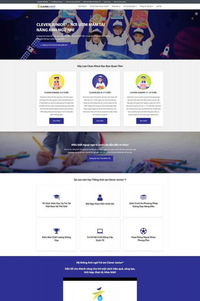 Thiết kế website CleverJunior