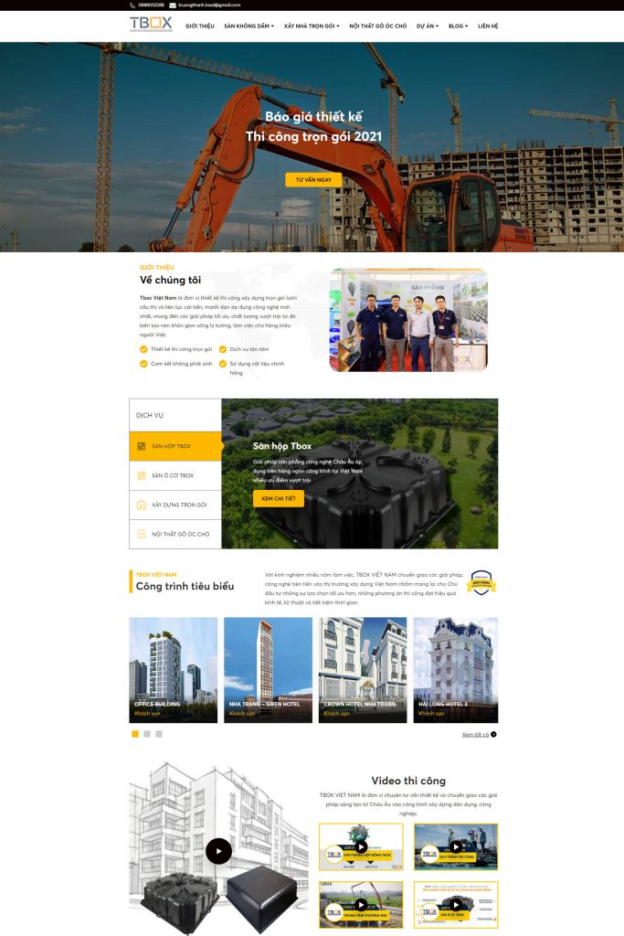 Giao diện Website Tbox Việt Nam
