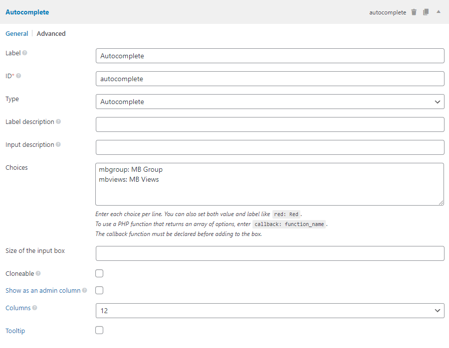 Đánh giá plugin Meta Box: Công cụ mạnh mẽ để mở rộng WordPress 2 Trường dữ liệu cho Autocomplete