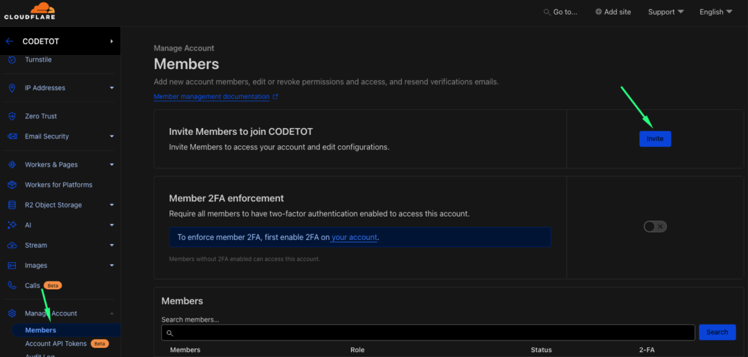 cloudflare invite member 1
